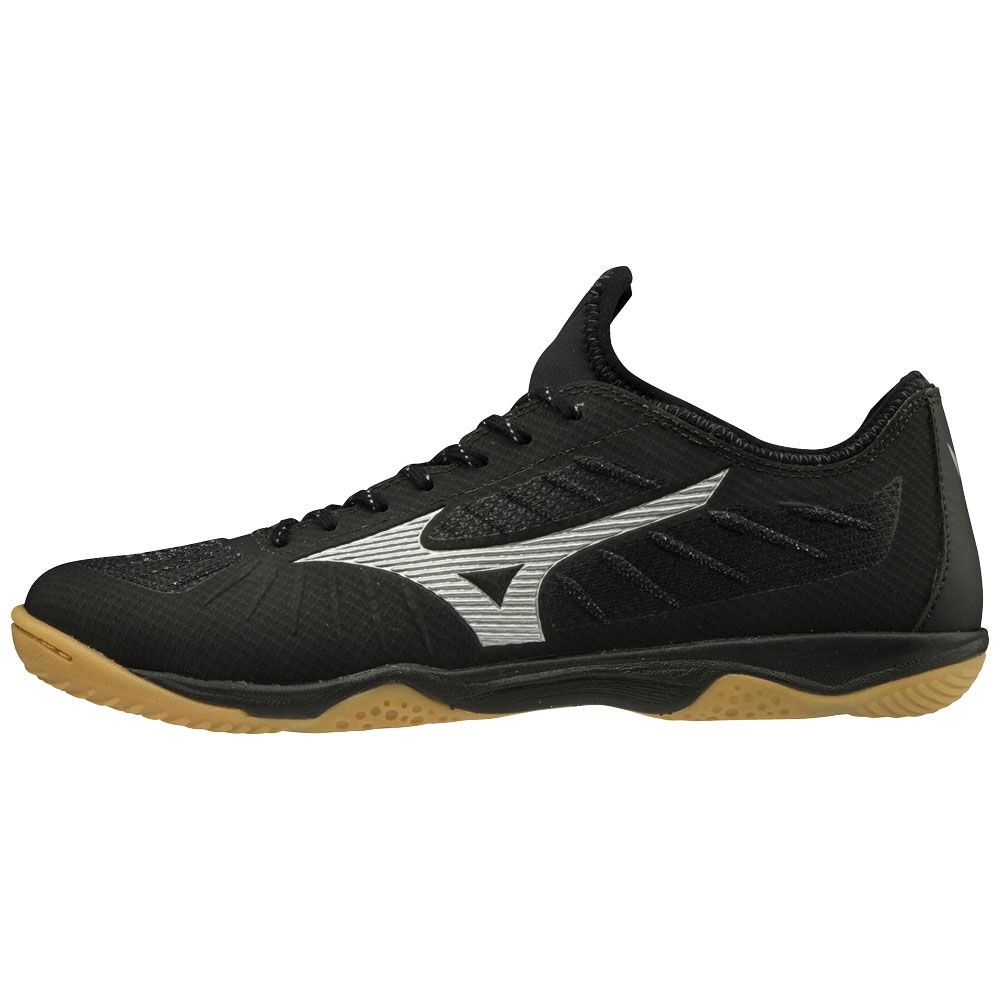 Chuteiras Mizuno REBULA SALA ELITE IN - Mulher - Pretas/Prateadas - BXECS8091